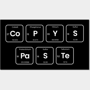 Copy Paste Funny Periodic table science chemistry design Posters and Art